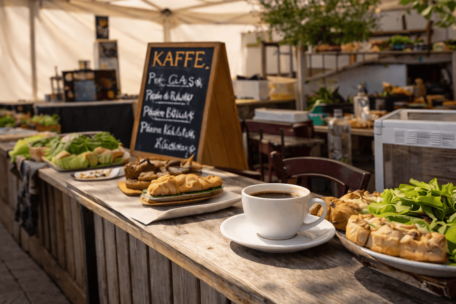 Rustic cafe delights under canopy